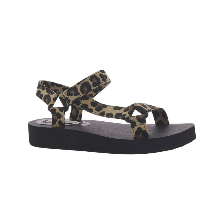 Steve Madden Womens Henley Harness Ankle Strap Flatform Sandals