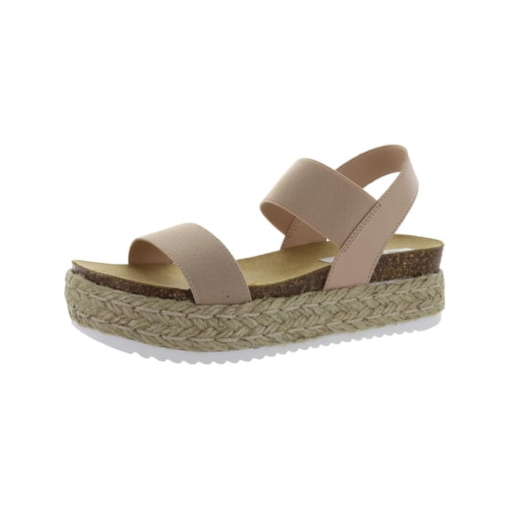 Steve Madden Womens Jaklin Slip-On Platform Espadrilles Pink 6 Medium (B,M)