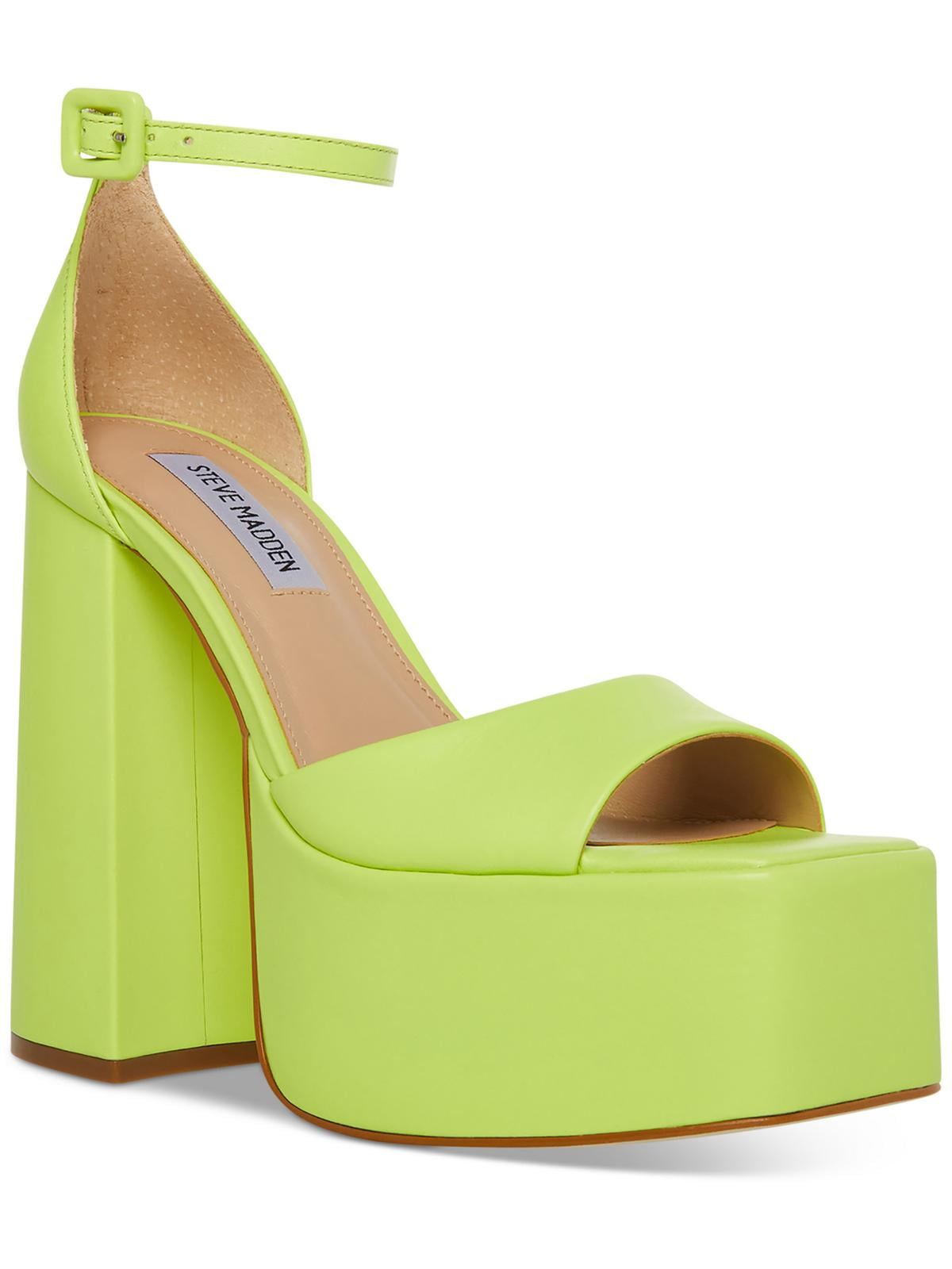Steve Madden Womens KASSIANI Leather Ankle Strap Platform Heels Walmart