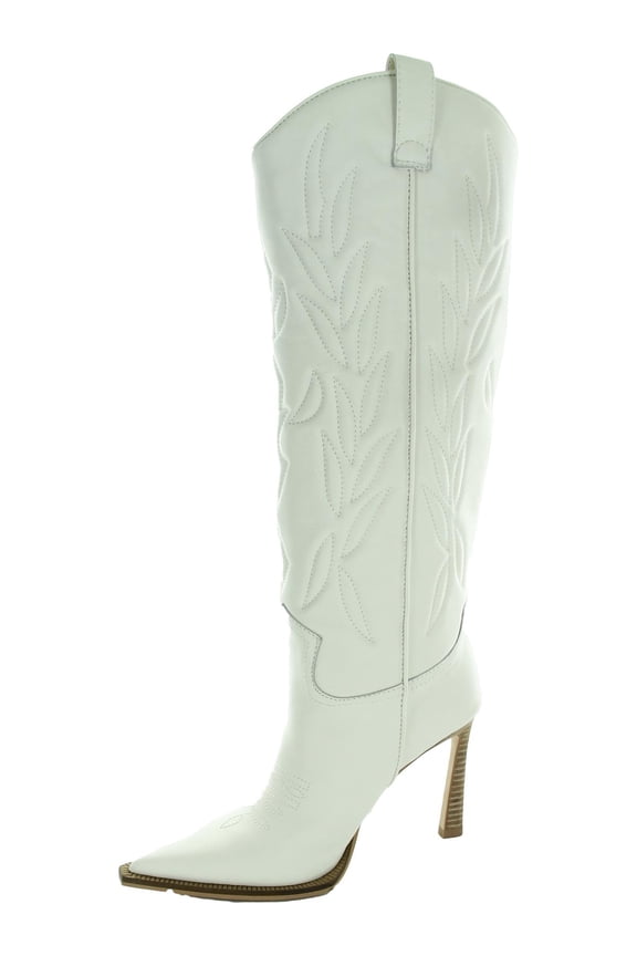 Womens KINZEE Open Stitch Leather Cowboy, Western Boots