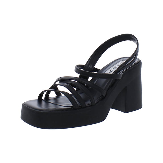 Steve Madden Womens Kalani Leather Strappy Platform Sandals