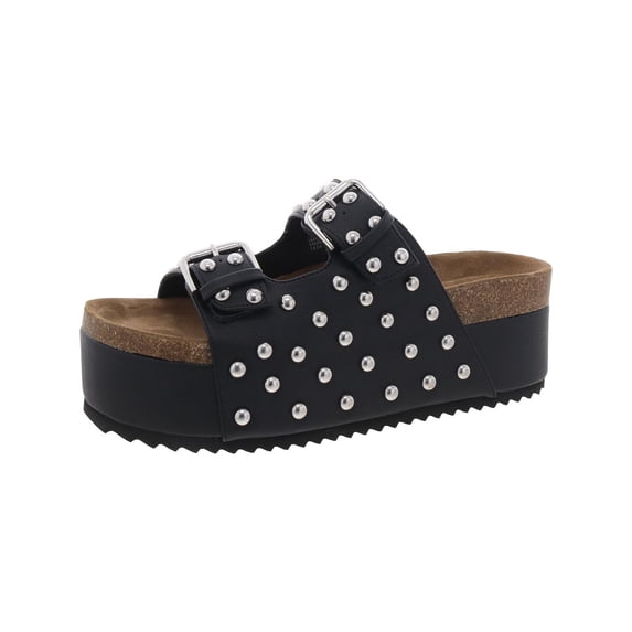 Steve Madden Womens Kali-S Studded Platform Slide Sandals