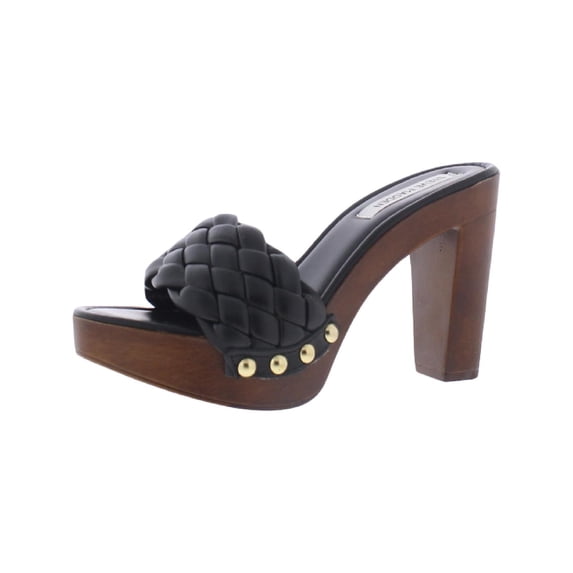 Steve Madden Womens Kashtyn Woven Studded Platform Sandals