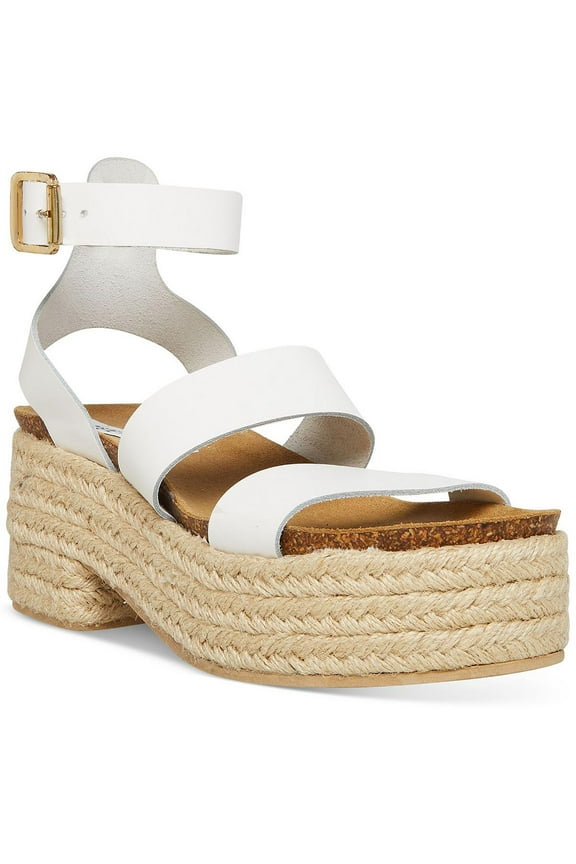 Womens Kelton Leather Ankle Strap Platform Sandals