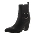 thumbnail image 1 of Steve Madden Womens Lakelynn Leather Buckle Mid-Calf Boots, 1 of 1
