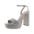thumbnail image 1 of Steve Madden Womens Lessa Glass Open Toe Heel Sandals, 1 of 3