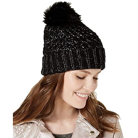 Steve Madden Womens Lurex Boyfriend Beanie