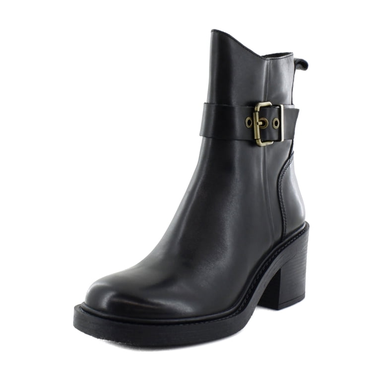 New Steve Madden Leather Boots size 9 RIGGS Black Leather Square-Toe Women main image 3