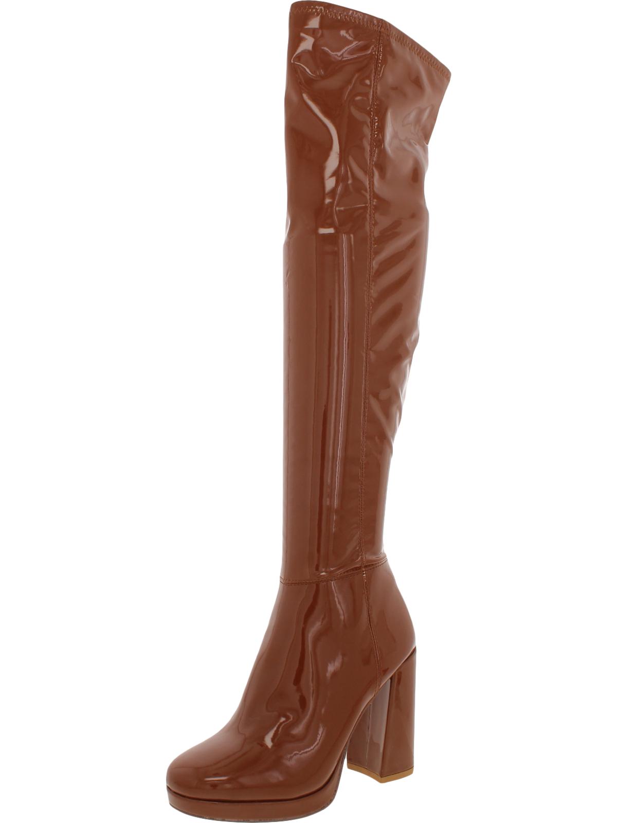 Steve Madden Womens Magnifico Zipper Pull-on Over-The-Knee Boots