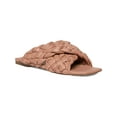 thumbnail image 1 of Steve Madden Womens Marina Faux leather Slip On Slides Beige 7 Medium (B,M), 1 of 4