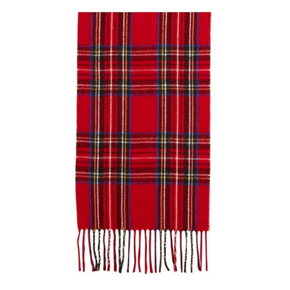 Steve Madden Women's Classic Plaid Muffler Scarf Red Size Regular