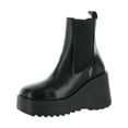thumbnail image 1 of Steve Madden Womens Pasha Leather Lug Sole Ankle Boots, 1 of 3