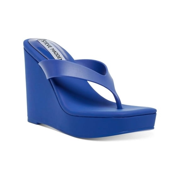 Steve Madden Womens Refined Open Toe Slip On Wedge Sandals