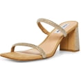 thumbnail image 1 of Steve Madden Womens Lilah Heeled Sandal 9 Blush Rhinestone, 1 of 3