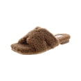 thumbnail image 1 of Steve Madden Womens Seek Faux Fur Square Toe Slide Slippers, 1 of 3
