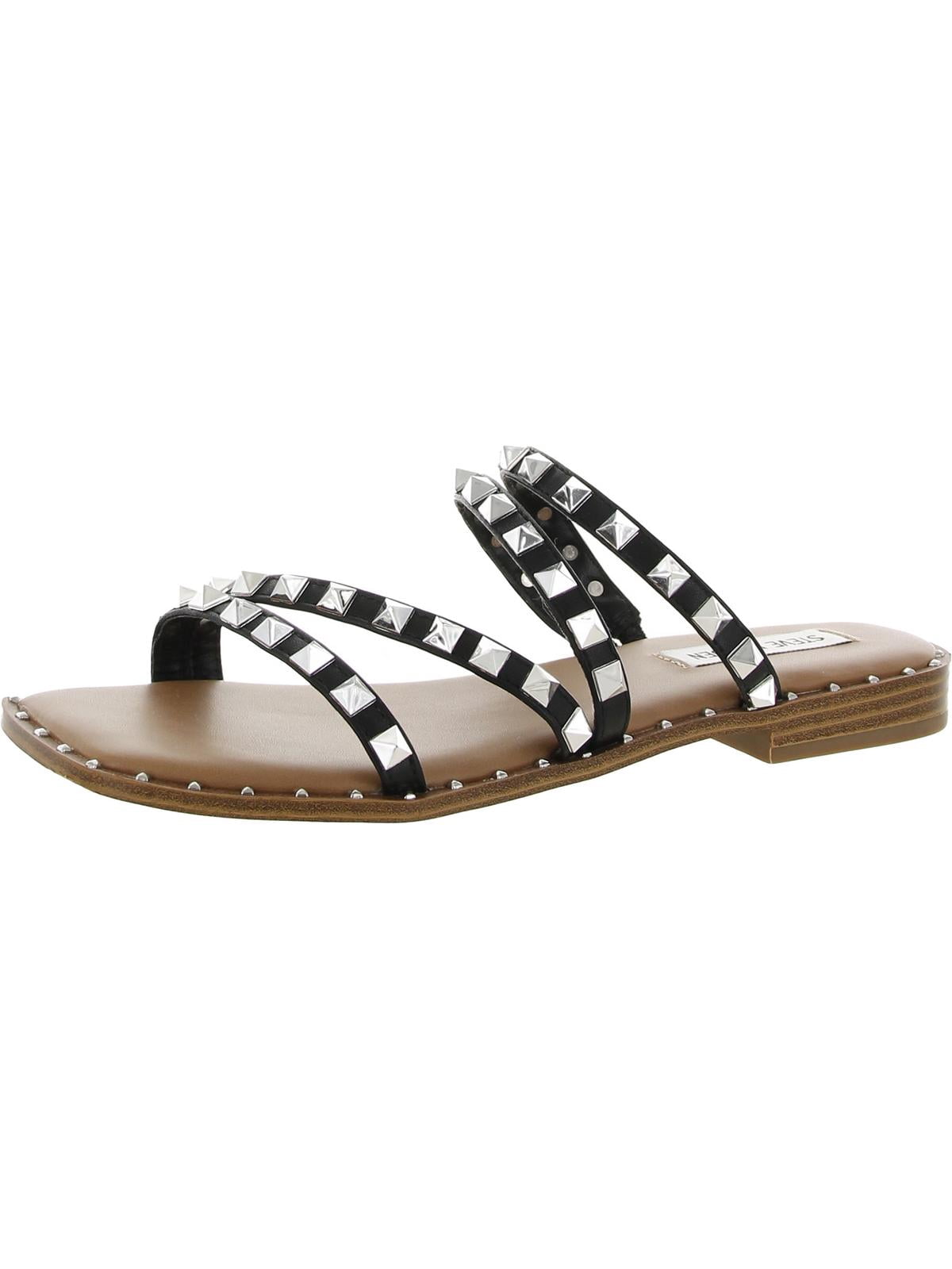Women's Square Toe Slip-On Flats — Fashion Slide Sandals With 0.8 Inch Heel