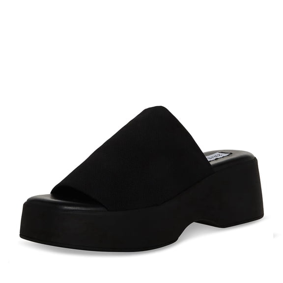 Steve Madden Slinky30 Wedge Sandals for Women Slip-On Open Toe Sculpted Lightweight Cushioned Support Platform Sandals Comfortable