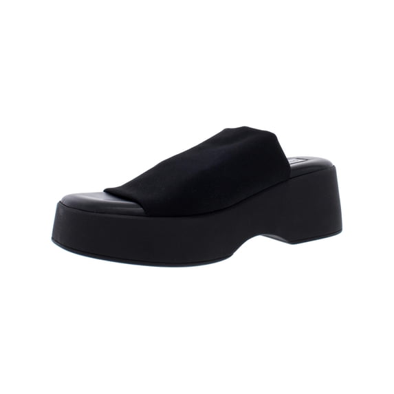 Steve Madden Slinky30 Wedge Sandals for Women Slip-On Open Toe Sculpted Lightweight Cushioned Support Platform Sandals Comfortable
