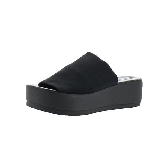 Steve Madden Slinky30 Wedge Sandals for Women Slip-On Open Toe Sculpted Lightweight Cushioned Support Platform Sandals Comfortable