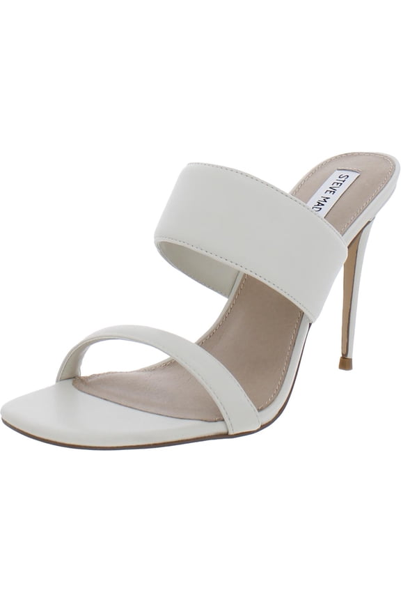 Swan Sandals Womens US 6 Bone Leather Slip On Stiletto Heel JOBB800