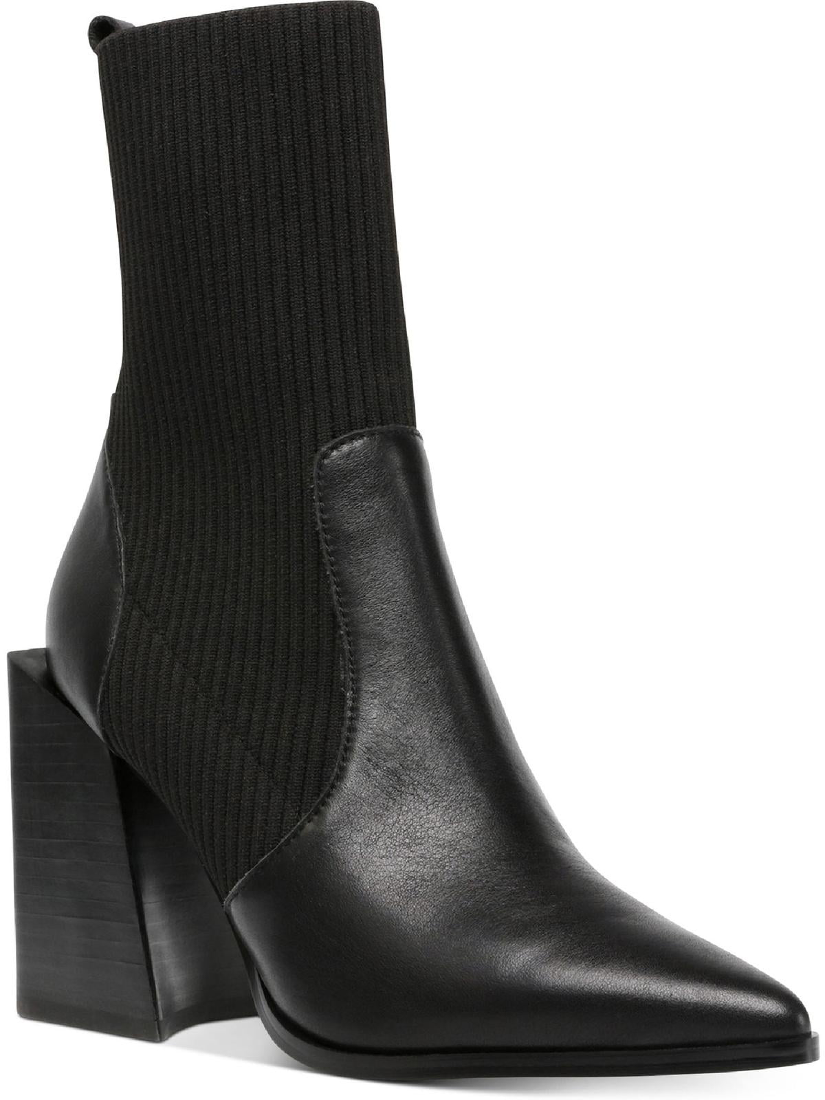 Steve Madden Womens Tackle Leather Pointed Toe Ankle Boots