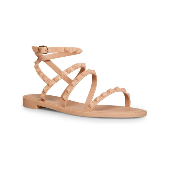 Steve Madden Womens Travel J Jelly Open Toe Flats