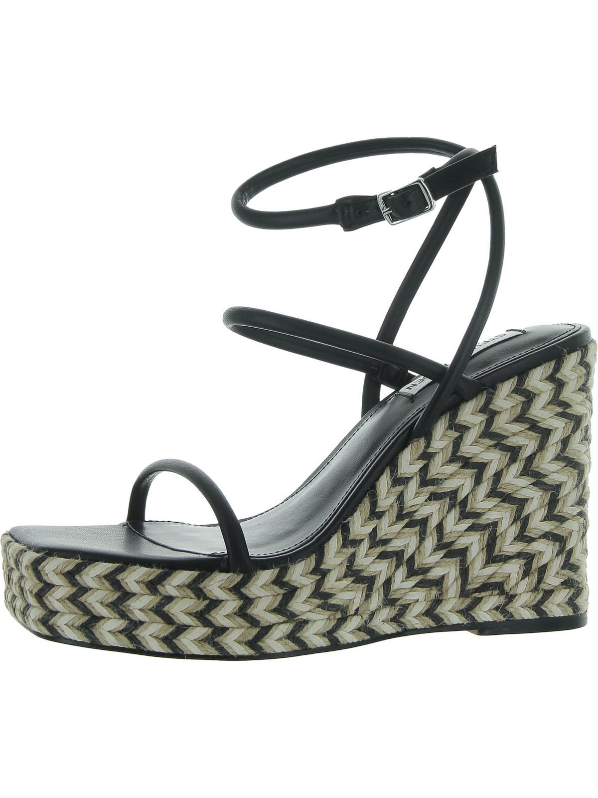 【レディース】Steve Madden Unify Espadrille サンダル Steve Madden Womens UNIFY Faux Leather Wedge Platform