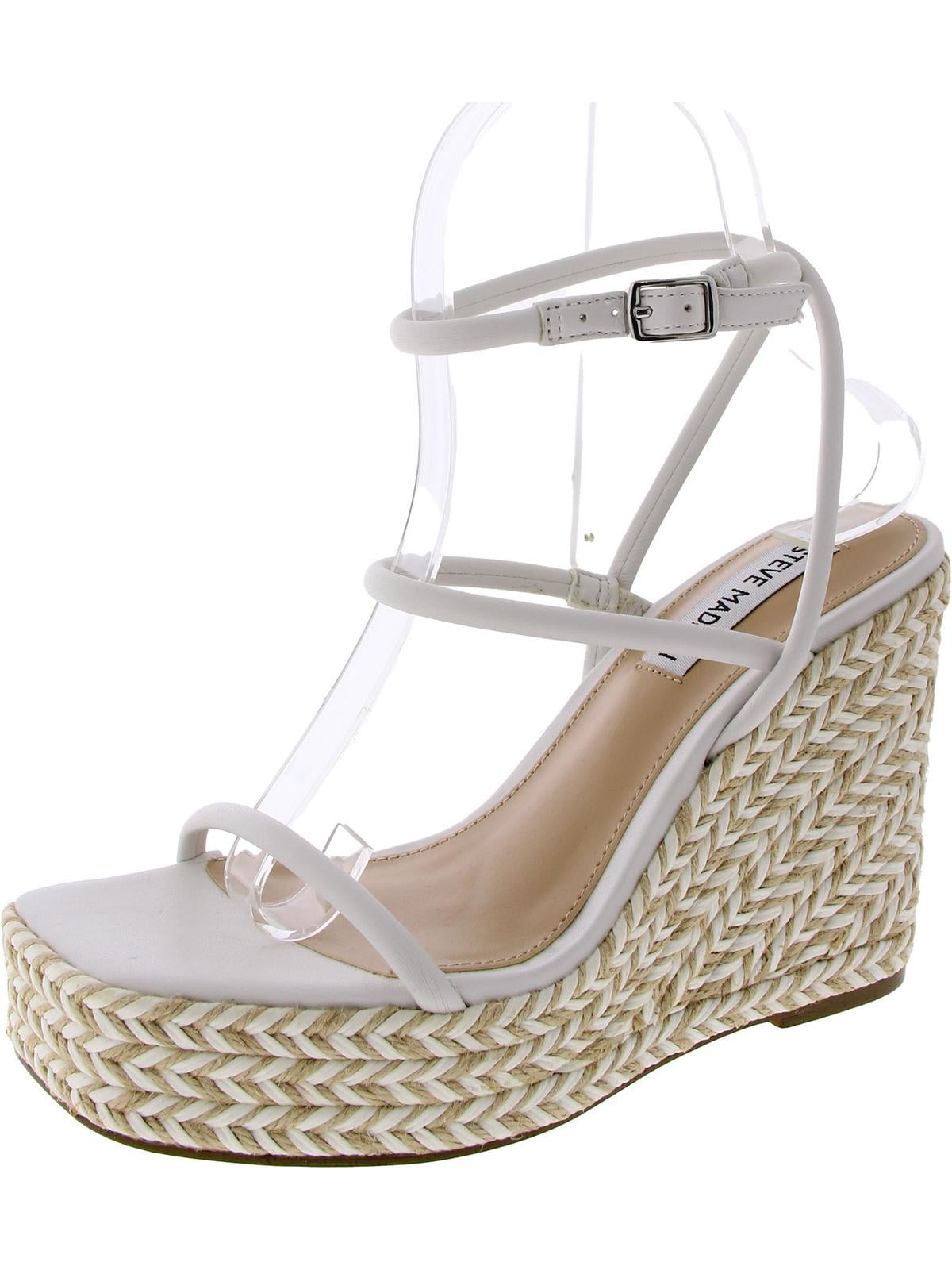 【レディース】Steve Madden Unify Espadrille サンダル Steve Madden Womens UNIFY Faux Leather Wedge Platform