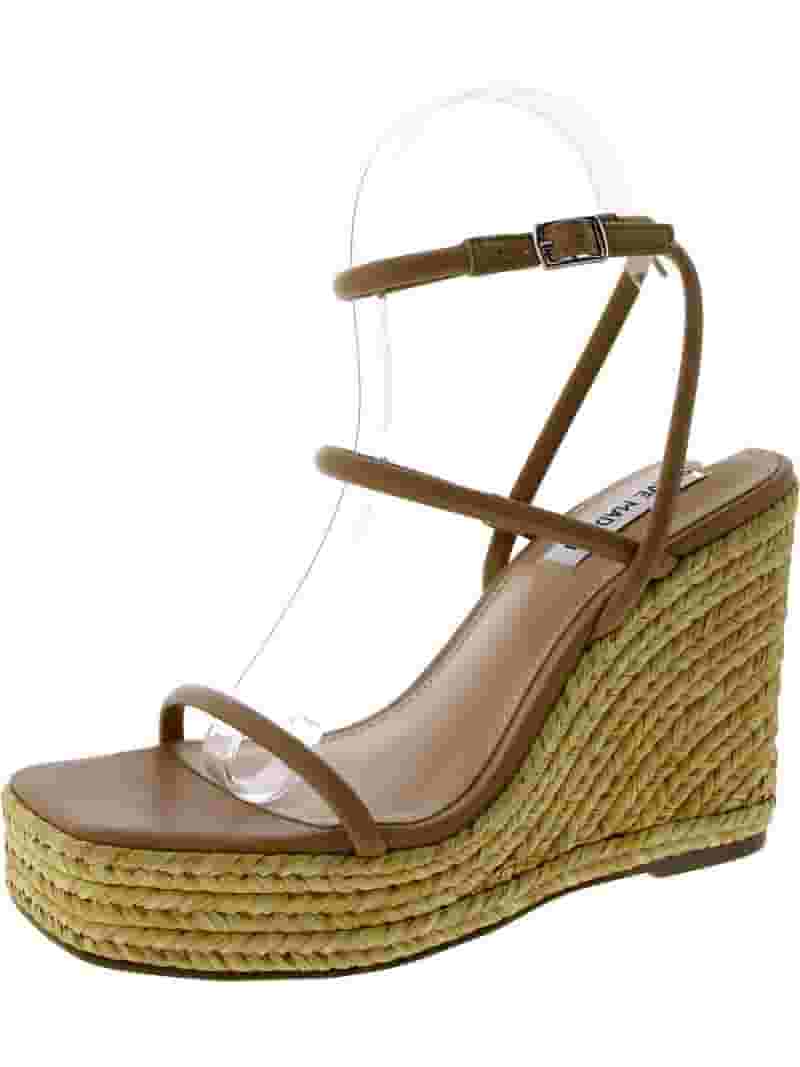 【Steve Madden】Unify Espadrille ウェッジ サンダル Steve Madden Womens UNIFY Faux Leather Wedge Platform