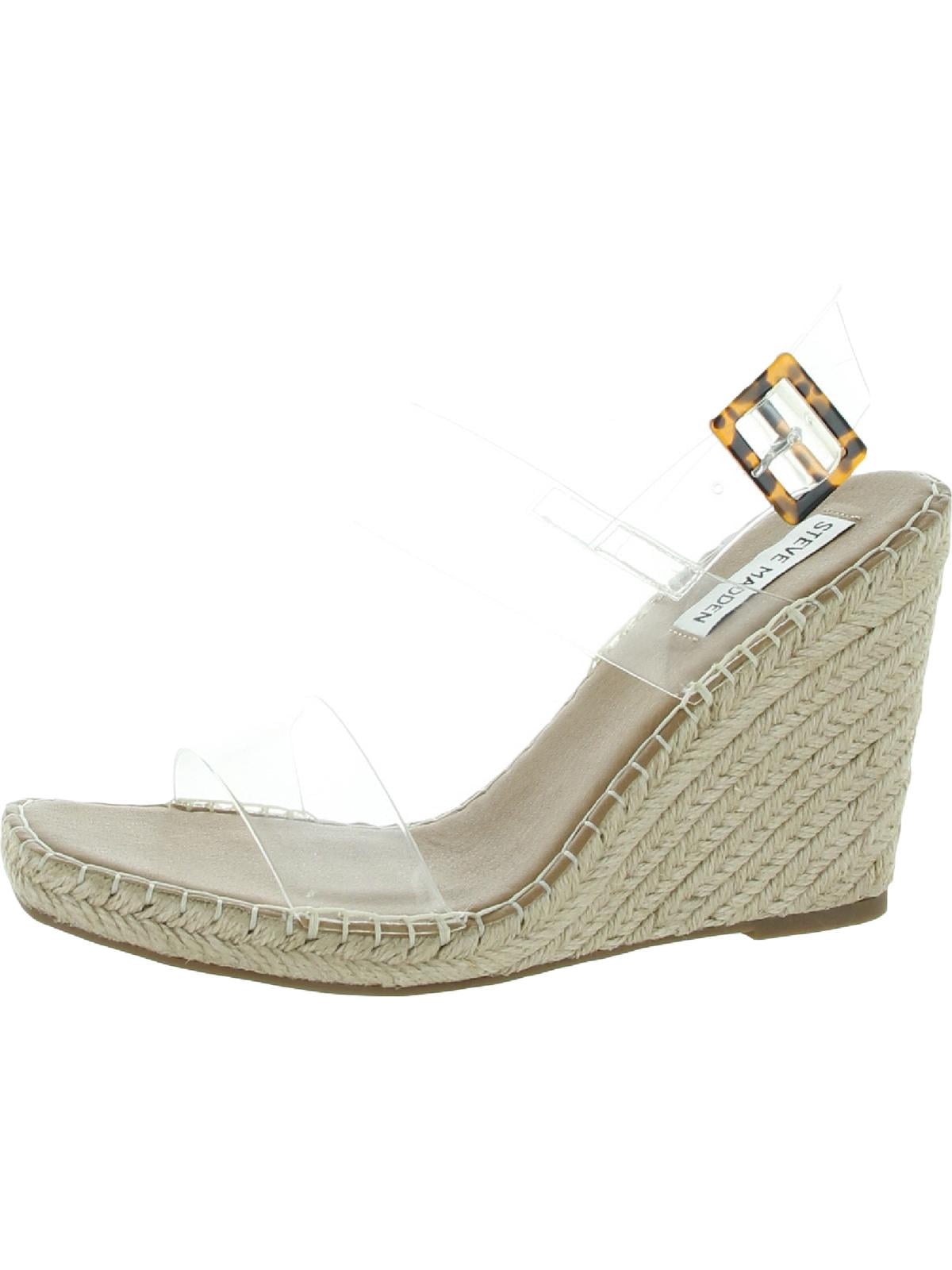 Steve Madden Womens Uri Ankle Strap Espadrilles Wedge Heels