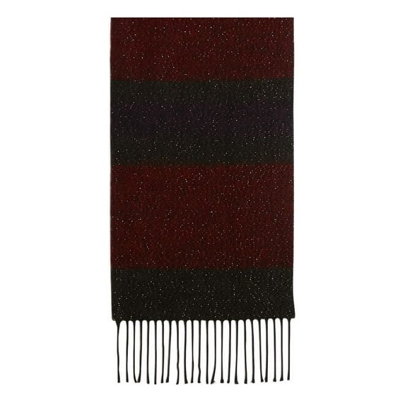Steve Madden Lurex Striped Muffler Scarf, Red