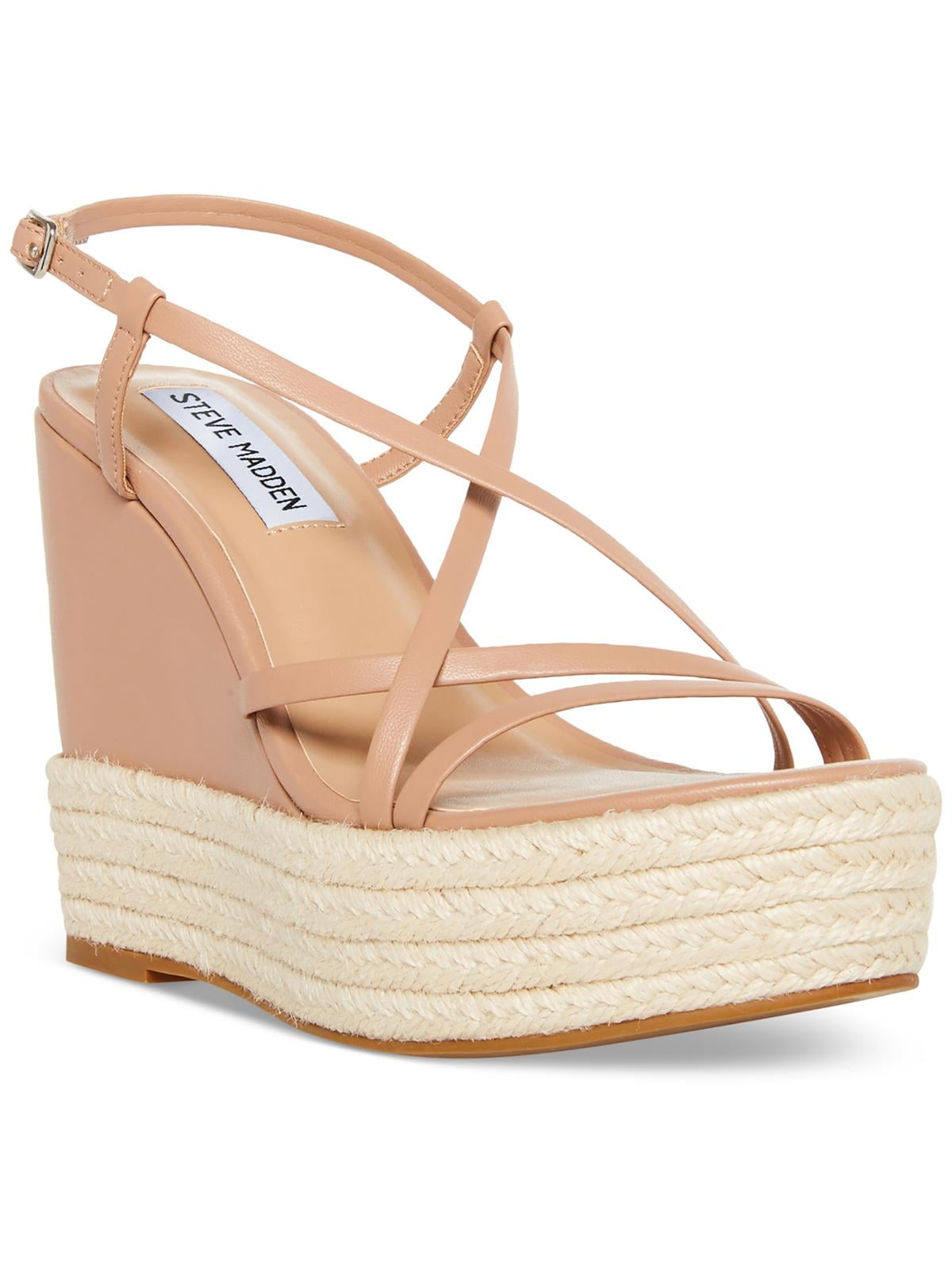 Steve Madden Womens whitlee Faux Leather Dressy Wedge Sandals Walmart