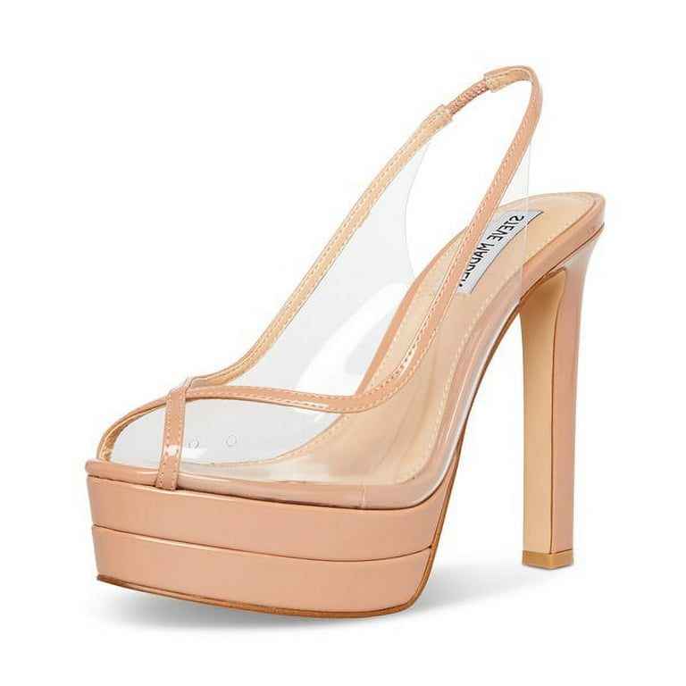 Steve Madden Zailey Blush Slip On Open Toe HIgh Heel Sling-Back