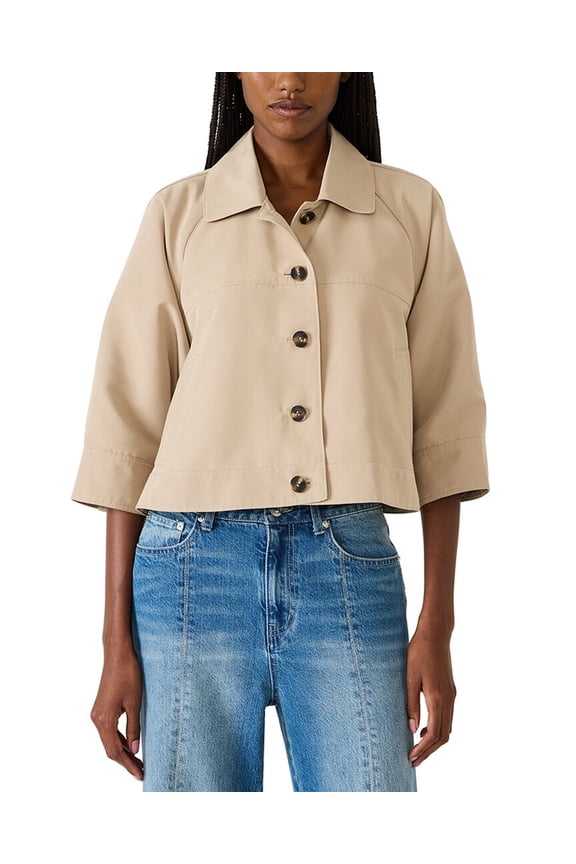 womens  Rhode Jacket, l, Beige