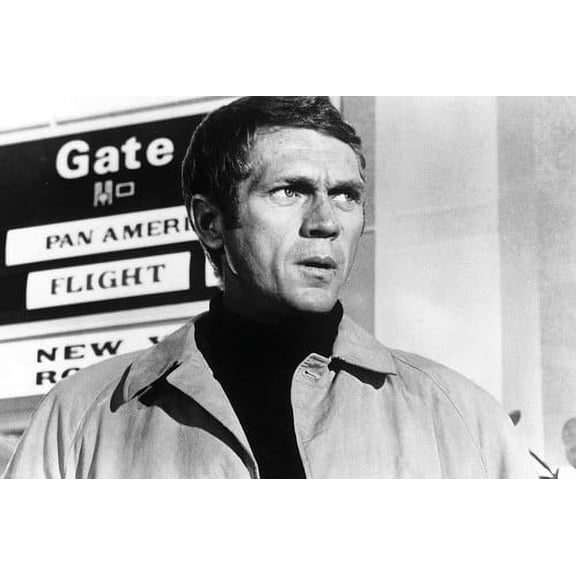 Steve McQueen Bullitt 24x36 Poster in Raincoat