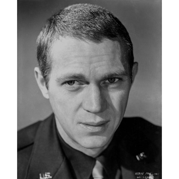Steve McQueen Posed Topless in Black and White Portrait Photo Print (24 x 30)