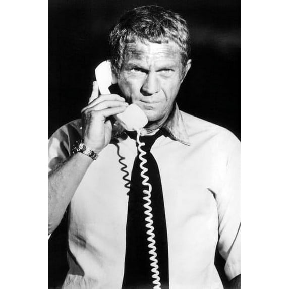 Steve McQueen The Towering Inferno short Sleeve Shirt On Telephone 24x36 Poster