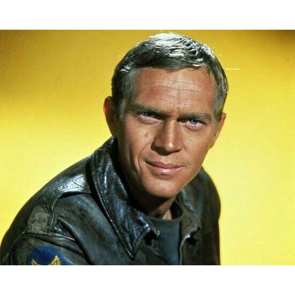 Steve McQueen portrait as Hilts in leather jacket The Great Escape Poster