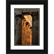 Steve Mohlenkamp 17x24 Black Ornate Wood Framed with Double Matting Museum Art Print Titled - Parthenon columns on the Acropolis in Athens-Greece