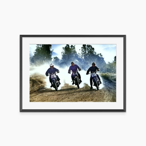 Steve Motorcycle Photography Retro Style Museum Quality Photo, Unframed Poster