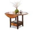 thumbnail image 1 of Abaco Drop-Leaf Two-tone Cherry Finish Wood Counter Table with Lazy Susan, 1 of 3