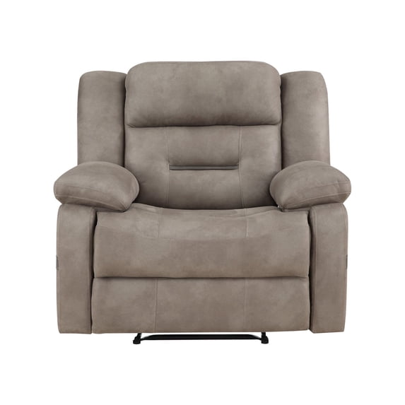 Steve Silver Abilene Micro Suede Manual Lever Recliner, Tan