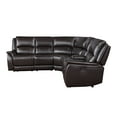 thumbnail image 1 of Steve Silver Alexandria 6-Piece Dual-Power Leather Reclining Sectiona, Chocolate, 1 of 7