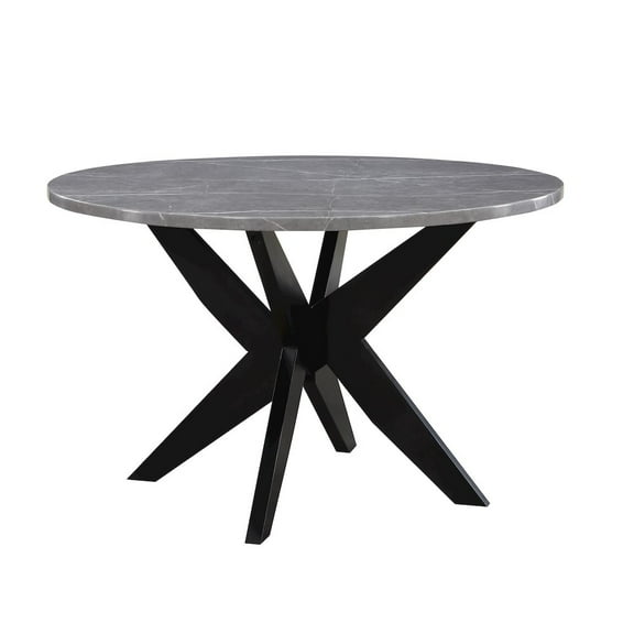 Steve Silver Amy Faux Marble Dining Table Gray