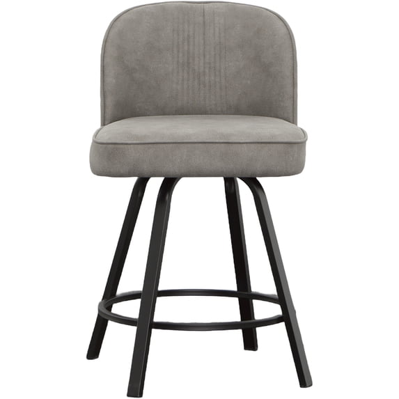Steve Silver Anaheim Gray Metal Swivel 24" Counter Chair