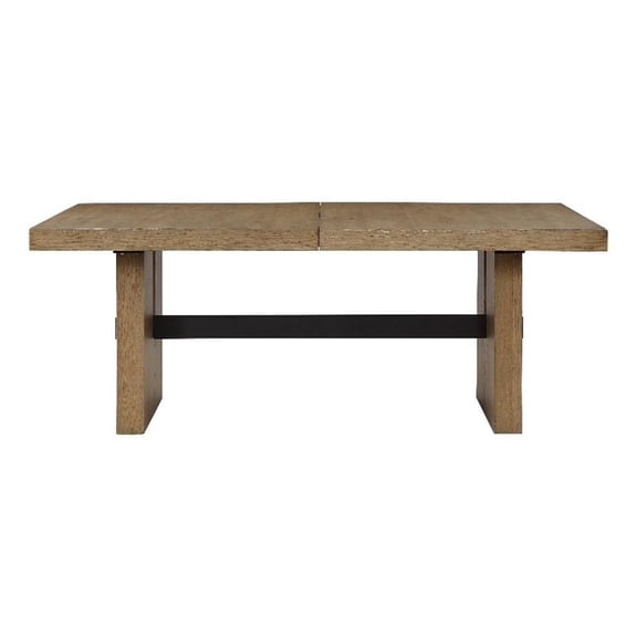 Steve Silver Aubrey 78-96" Dining Table w/18" Leaf in Brown