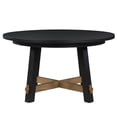 thumbnail image 1 of Steve Silver Aubrey Modern Round Dining Table with Canted Legs, Black, 1 of 6