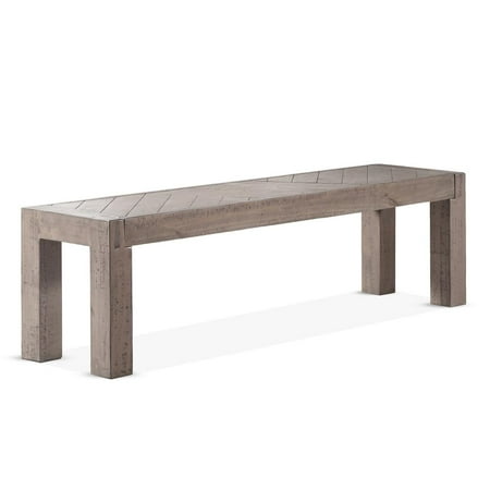 Steve Silver Auckland Weathered Gray Bench Reclaimed
