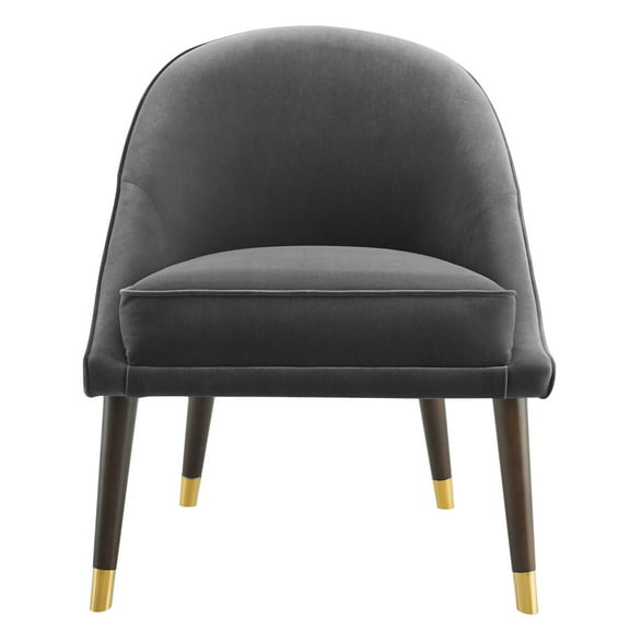Steve Silver Avalon Velvet Accent Chair - Charcoal