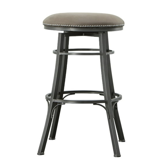 Steve Silver Bali Gray Metal Backless Swivel Bar Stool